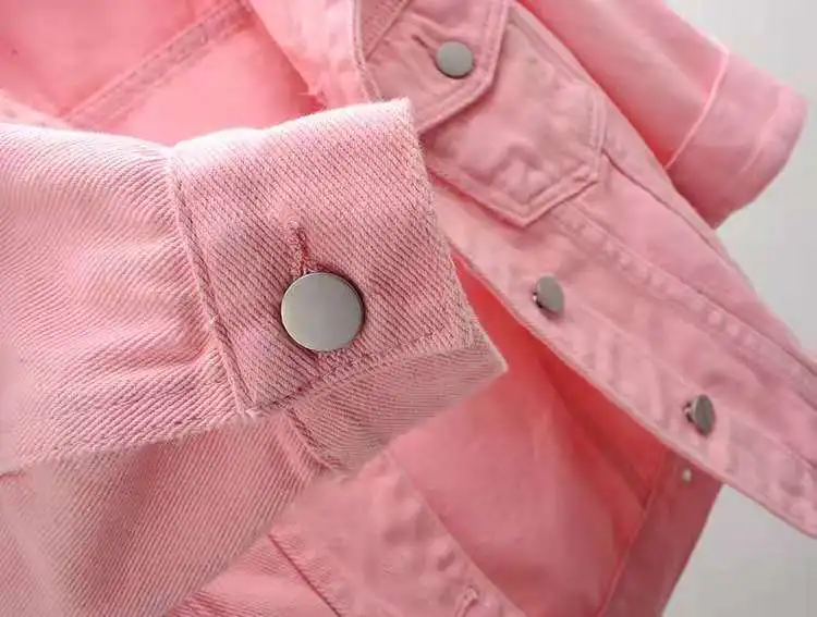 Women Denim Jacket Spring Autumn Short Coat Pink Jean Jackets Casual Tops Purple Yellow Purple Blue Loose Tops Lady Outerwear 15 S2a80b9647ae64f1c878357486d30249cX