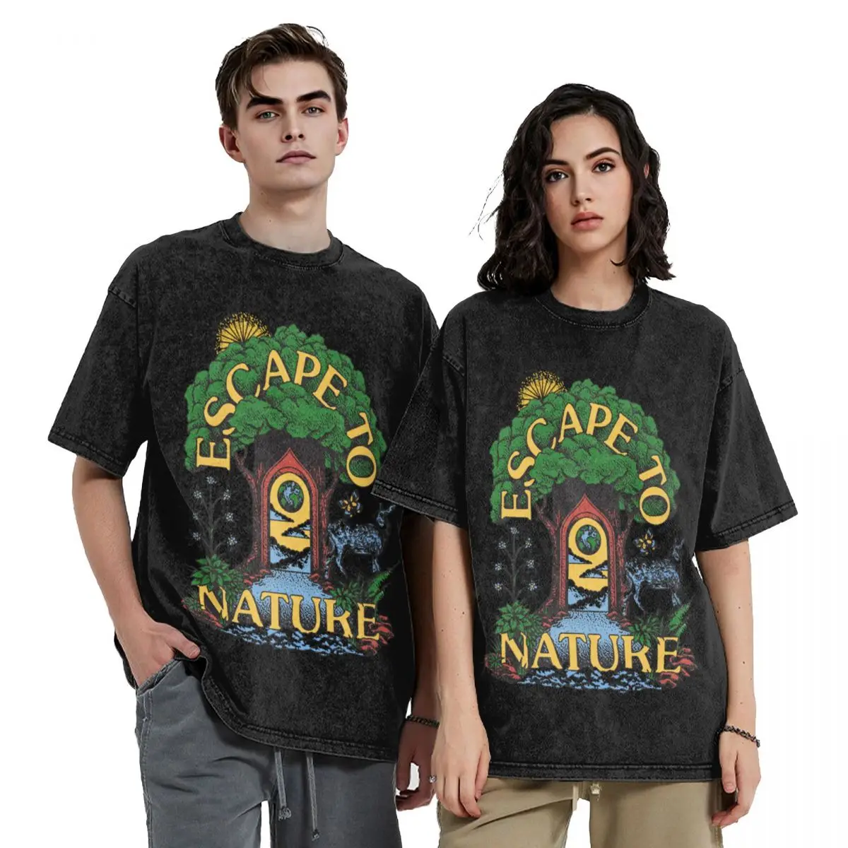 

Escape To Nature T-Shirt plus size tops boys animal print boys whites mens graphic t-shirts