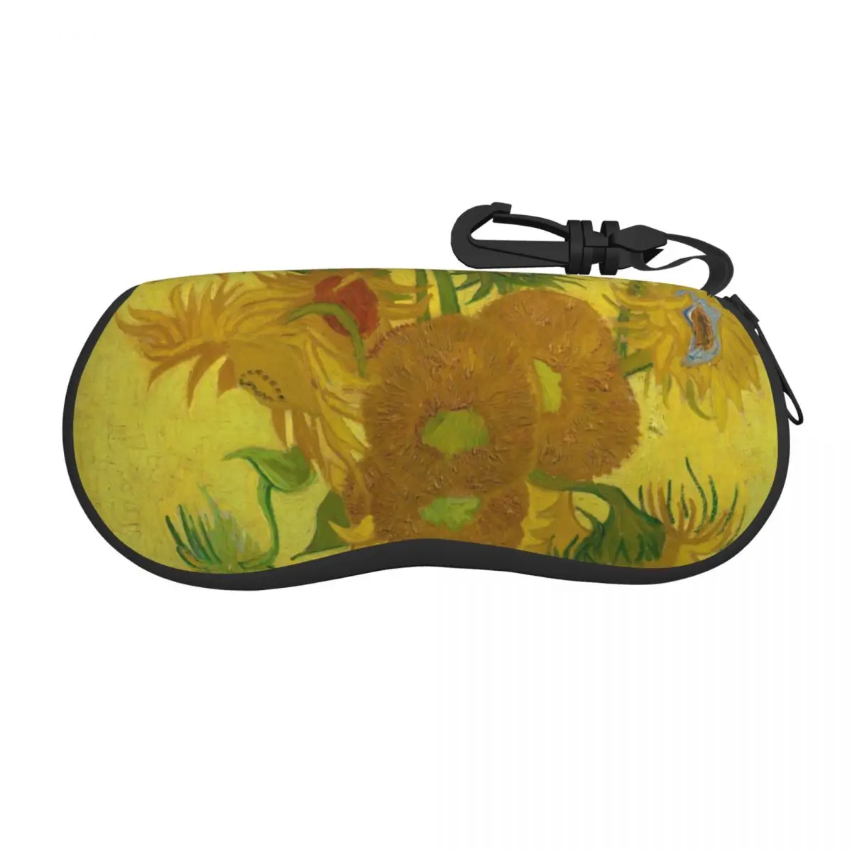 Vase With Twelve Sunflowers Eyeglass Glasses Case Women Men Soft Vincent Van Gogh Painting Sunglasses Protective Box