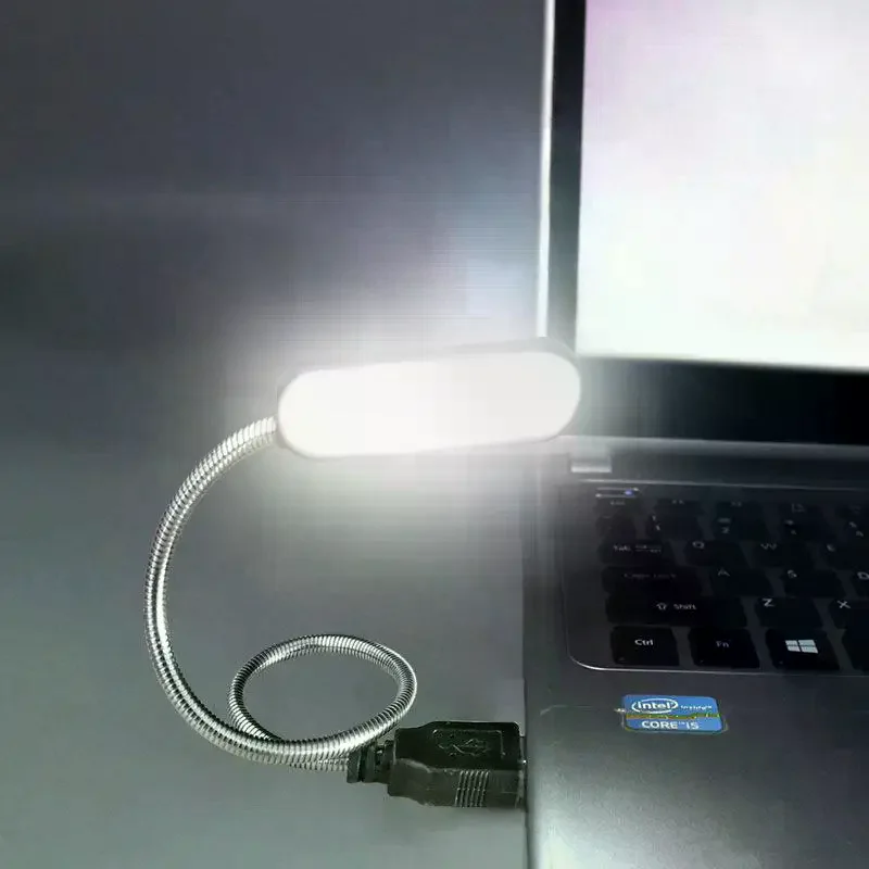 1PC Mini USB LED Light Book Light Flexible Reading Lamp Portable Night Light For Power Bank Laptop Notebook PC Computer