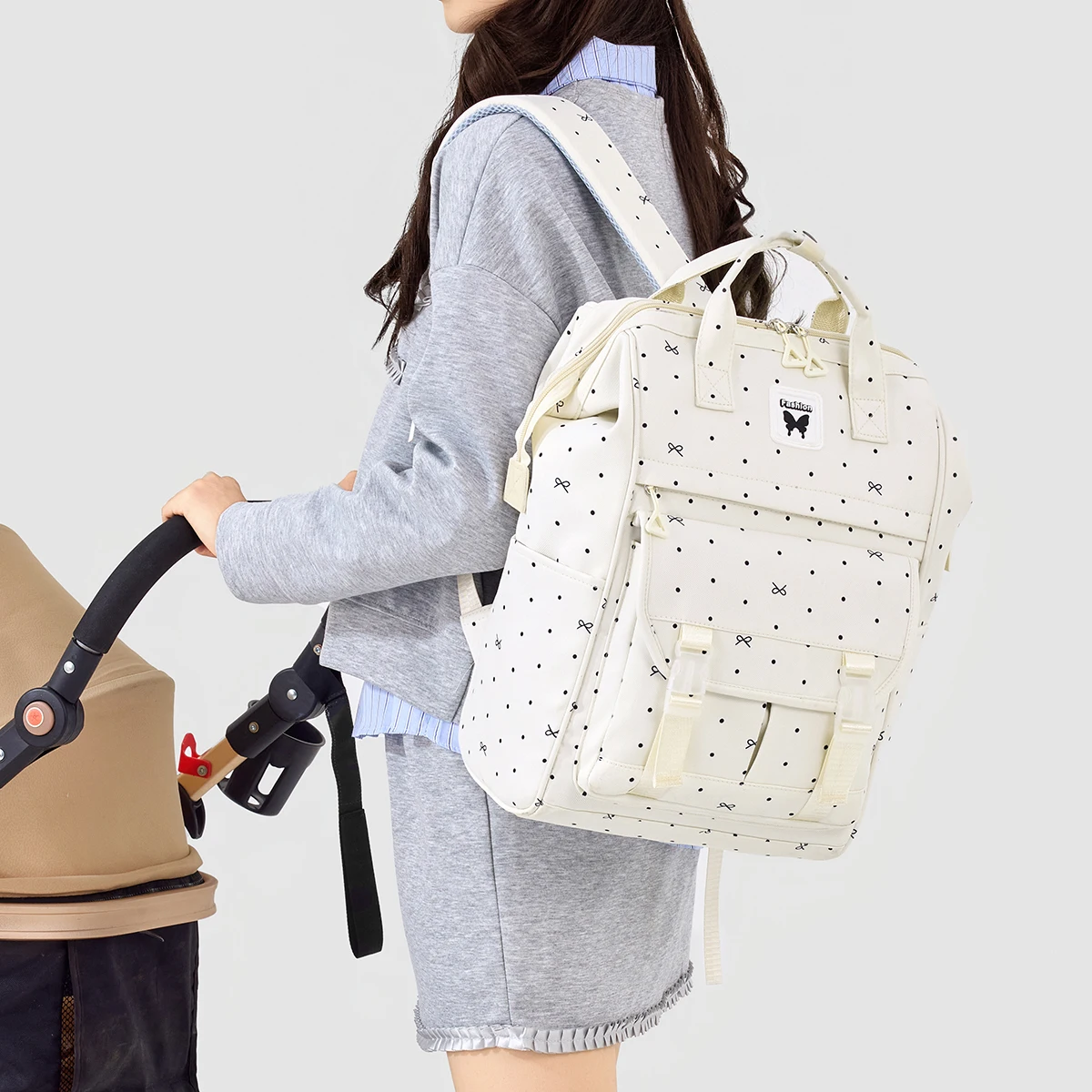 Parent-Child Mommy Bag Backpack, Small Bag for Taking Kids Out, Convenient Portable Backpack, Baby Crossbody Bag, Cute Cartoon School Bag for Students and High School Students