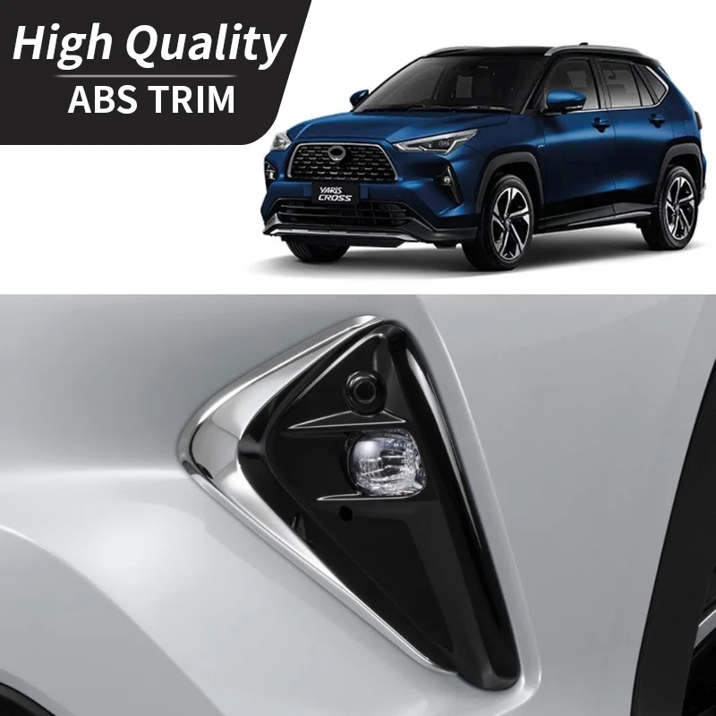 

2 Pcs Front Bumper Fog Lamp ABS Electroplated Trim Strips for Toyota 2024 Yaris Cross (Southeast Asia Version) Car Styling