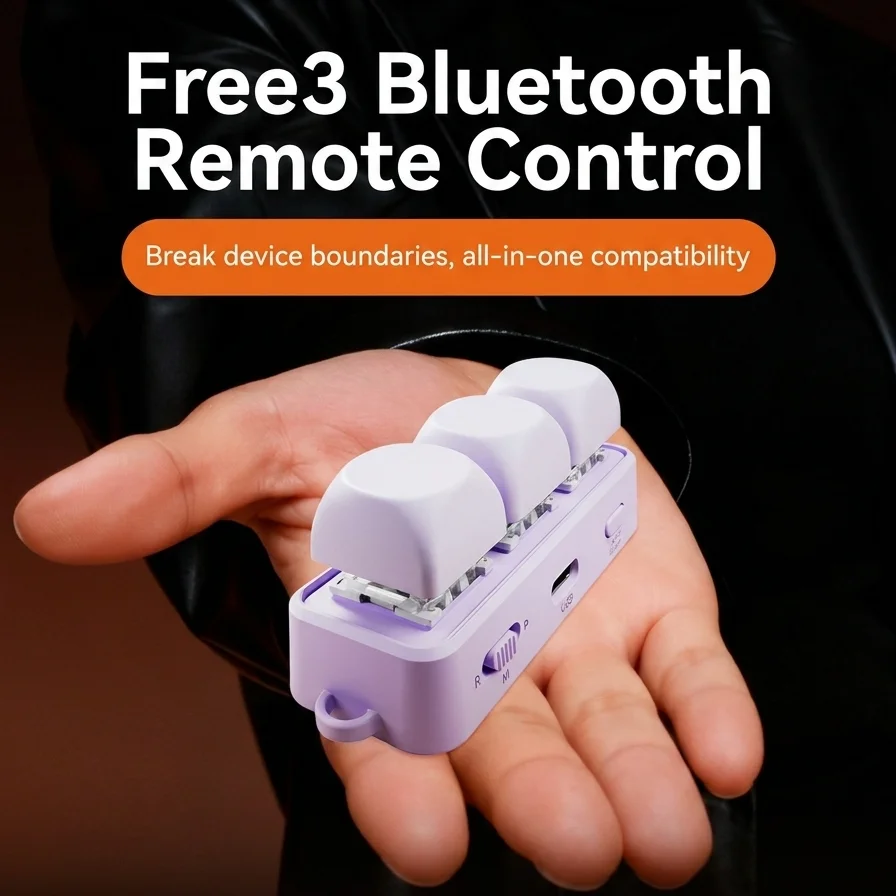 Free3 New Lightweight Wireless Blue Tooth Remote Control Keypad Dual Button Page Turner For Mobile Phone Tablet