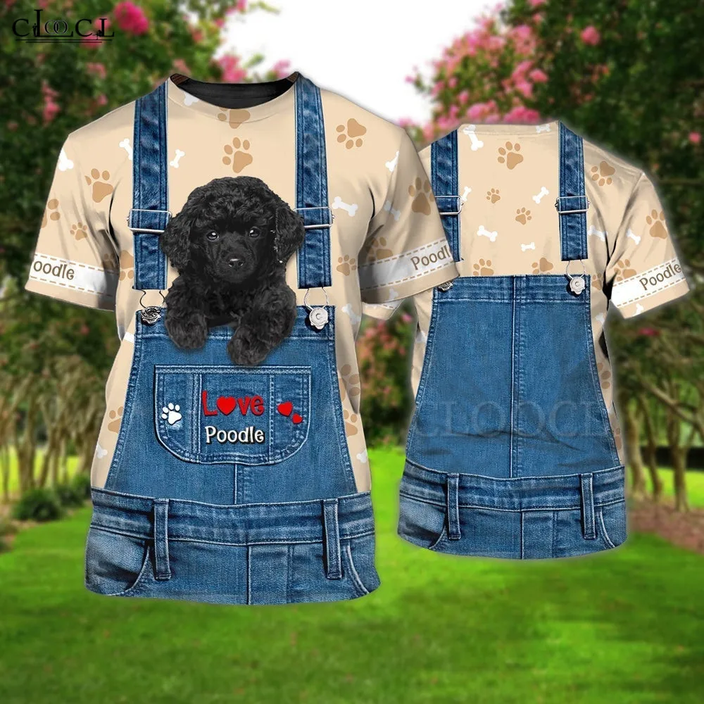 HX  Papillon Dog T-Shirts 3D Graphic Love Animals Overalls Tops Fashion Casual Tees Men Clothing Dropshipping