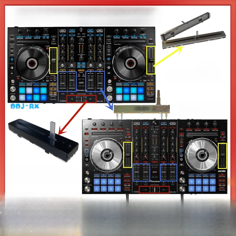Pioneer High Medium and Low EQ Potentiometer Suitable for  DDJSX RX SR XDJR1 Controller Vertical Push Rod Cross-cut  Speed Lever