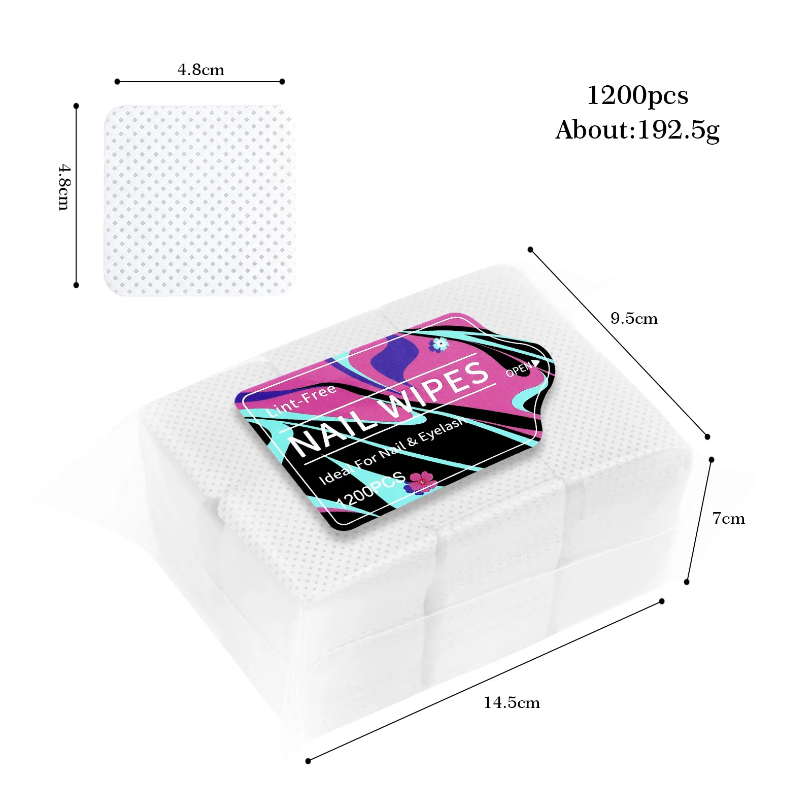 1080 stücke Boxed Nail art Fusselfreie Wimpern Kleber Tücher Papier Gel Polish Remover Sauber Kleber Baumwolle Pads Schönheit Reinigung werkzeuge
