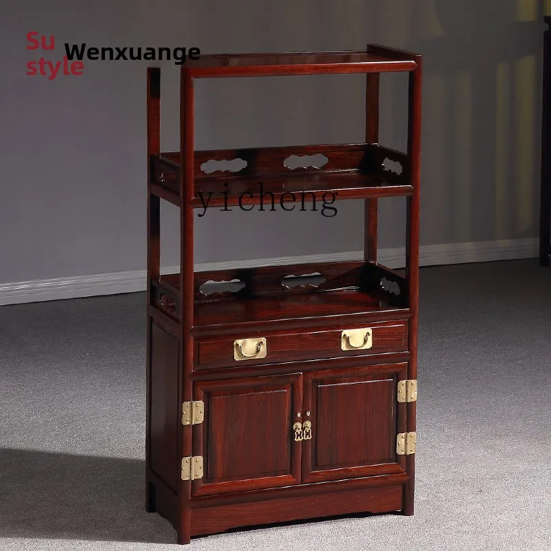 

LX mahogany furniture solid wood tea cabinet dining side cabinet small bogu