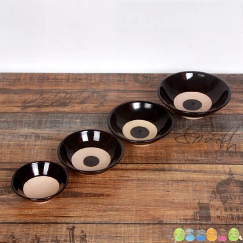 Cuenco de Vino Pequeño Antiguo, Accesorios para Cine, Cuenco de Arroz, Cuenco de Porcelana Negra, Utensilios de Cocina Tradicional China