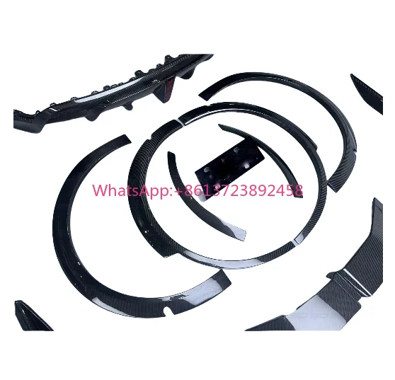 Carbon Fiber Full Set Body Kit Hood Side Skirts Fenders Diffuser Rear Wing Front Lip Bumper for Tesla Model Y