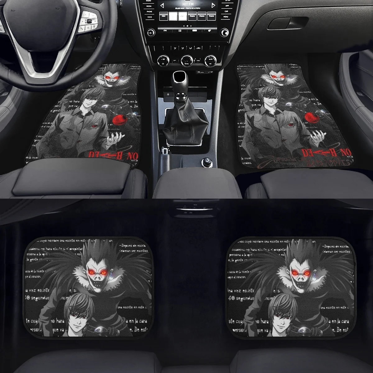 Car Floor Mat Death Note Ryuk 3D Print Cartoon Anime Universal Fit Auto Floor Mat Set of 4 Fit Most Vehicle Cars Sedan Truck SUV