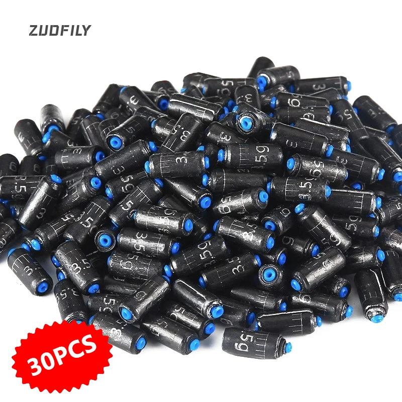30 Stück Skalierbare Angelbleie für professionelle Weitwürfe, 1g-10g Bleigewichte mit präziser Skala für Outdoor-Meeresangeln – Detail 3