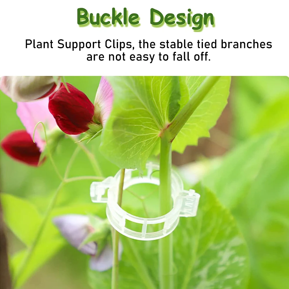 100pcs/200pcs Plant Support Clips Tomato Clips Reusable Garden Clips for Support Grape Vines Fruits Vegetable Plants cilps