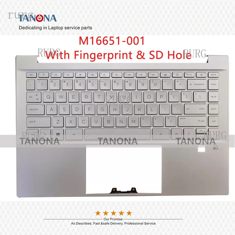 R+  Brand new M16651-001 palm rest for HP Pavilion 14-DV TPN-Q244, with US backlit keyboard