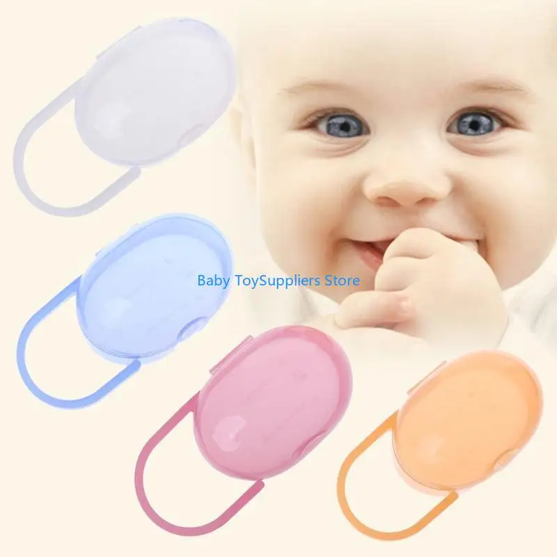 

R1WF Soild Portable Baby Infant Kids Pacifier Nipple Cradle for Case Holder Travel Bo