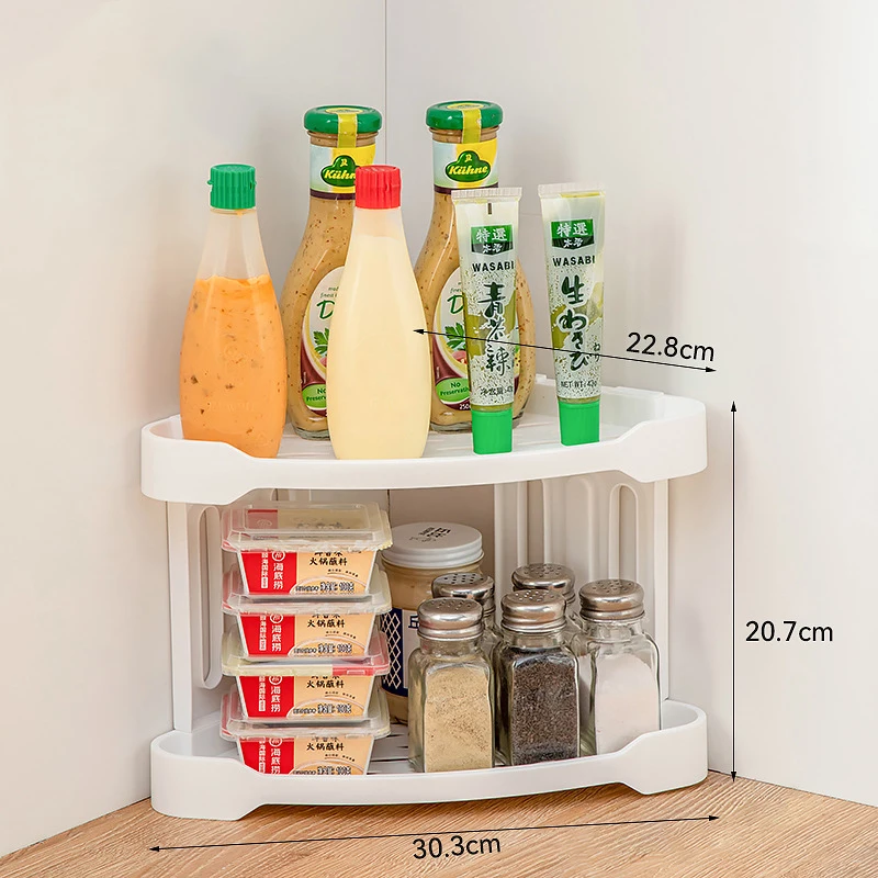 Kitchen Storage Rack Corner Seasoning Bottle Storage Rack Multi-layer Triangle Shelf Bathroom Organizer Shelves Kitchen Accessor