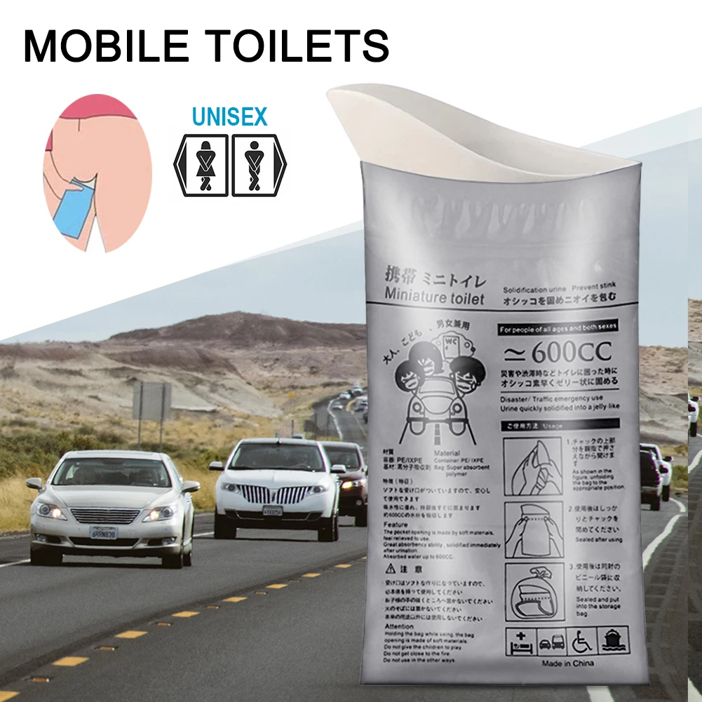 4Pcs Urinate Bags Disposable Outdoor Urine Bags Portable 600ML for Men Women Children Patient