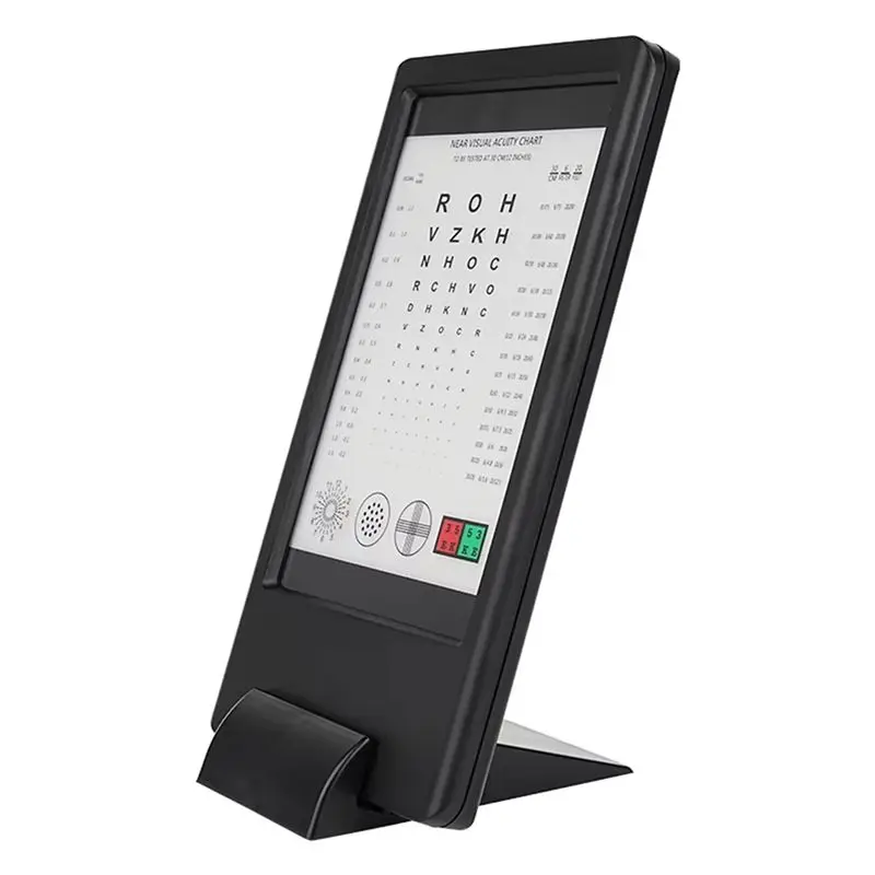 Desired-Ophthalmic Equipment Near Vision Chart Double Side Display Letter And Tumbling 30Cm Near Vision Tester Chart AC Adapter