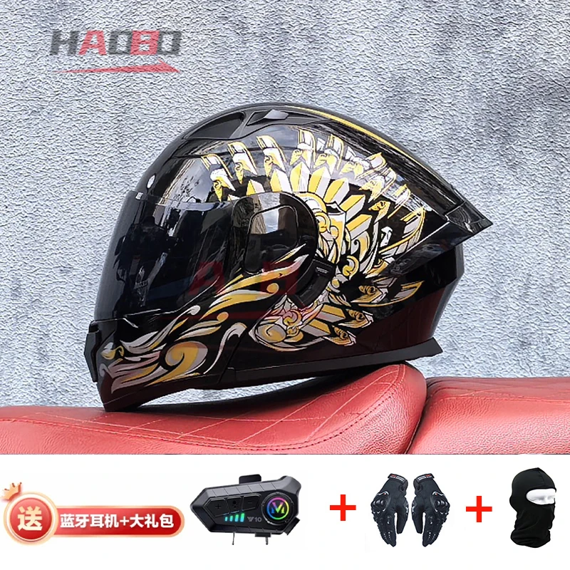 Orz-103 Motorcycle Helmet Bluetooth Flip Face Helmet Dual Lens Helmet DOT Certified for Men Women Cascos Para Moto
