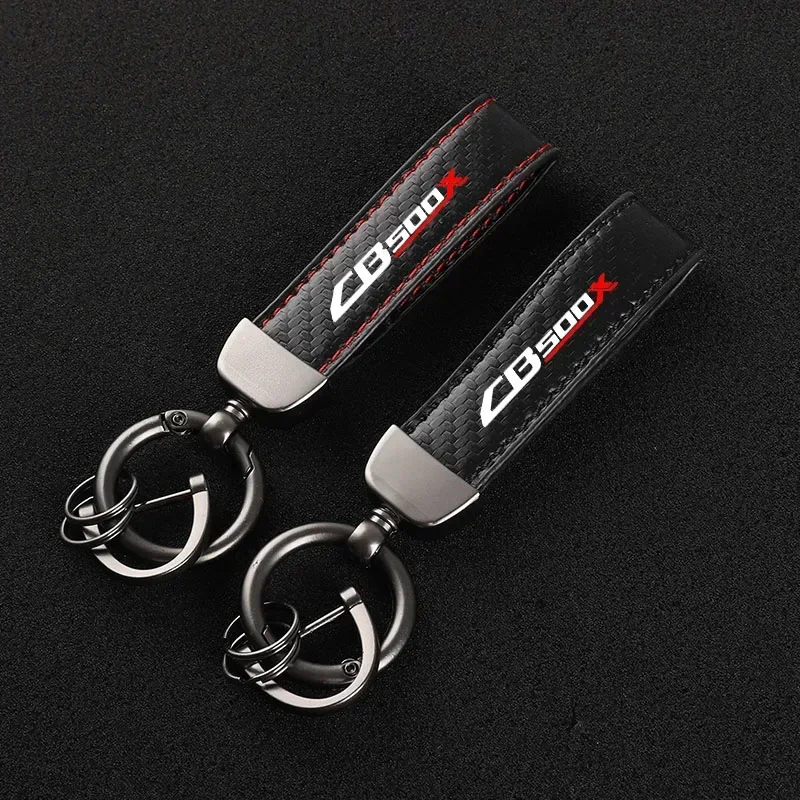 New Leather Motorcycle keychain Horseshoe Buckle Jewelry for  Honda CB125RCB 650R CB 650 CB250R CB300R CB500X CB650R