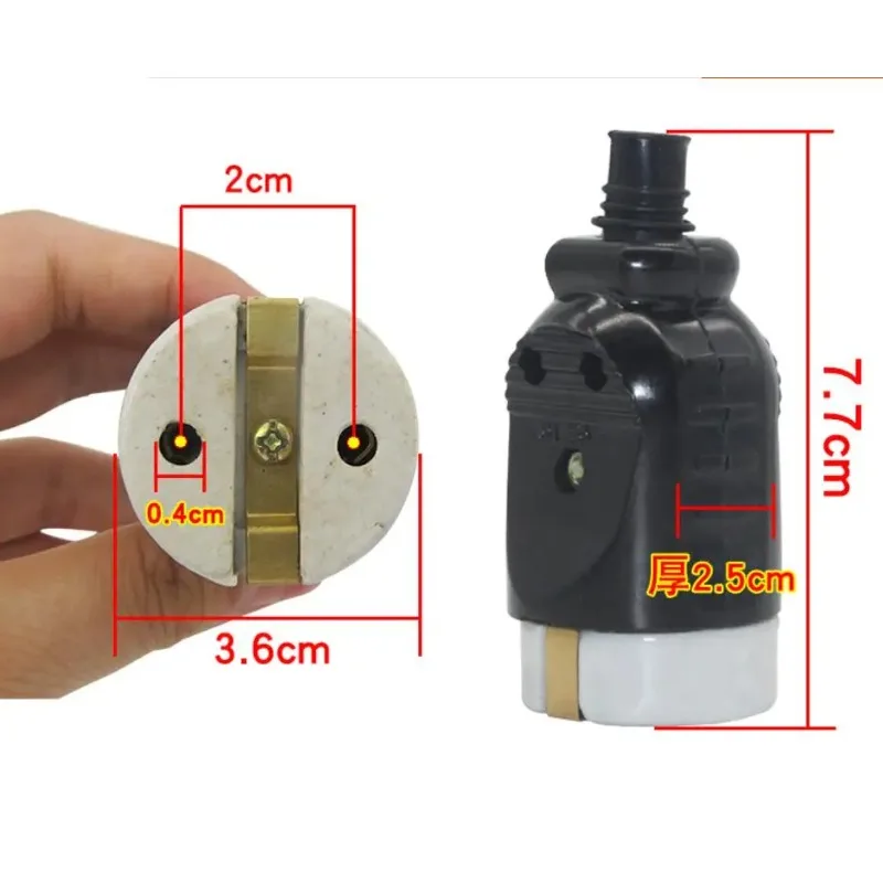 2PCS/lot Electric Kettle Parts Plug Steam Sterilizer Pot 250V 10A