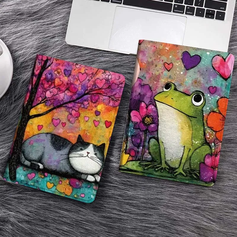

Colorful Cartoon Cat Frog For Huawei MediaPad T5 T10s M6 M5Lite SE Honor Tab 5 6 7 V7 V8 X8a X9a Pro Soft Tablet Case Gift