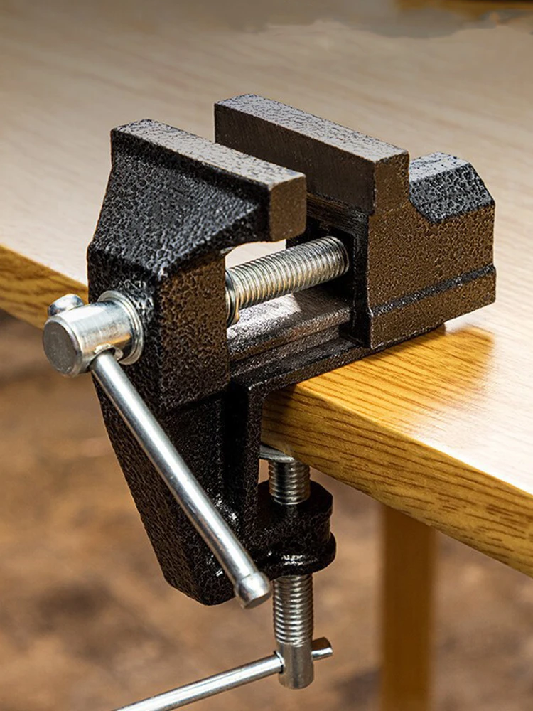 Household Mini Table Vise Table Vise Micro Clamp With Anvil Table Can Knock Carbon Steel Explosion-Proof Handmade Diy Tools 