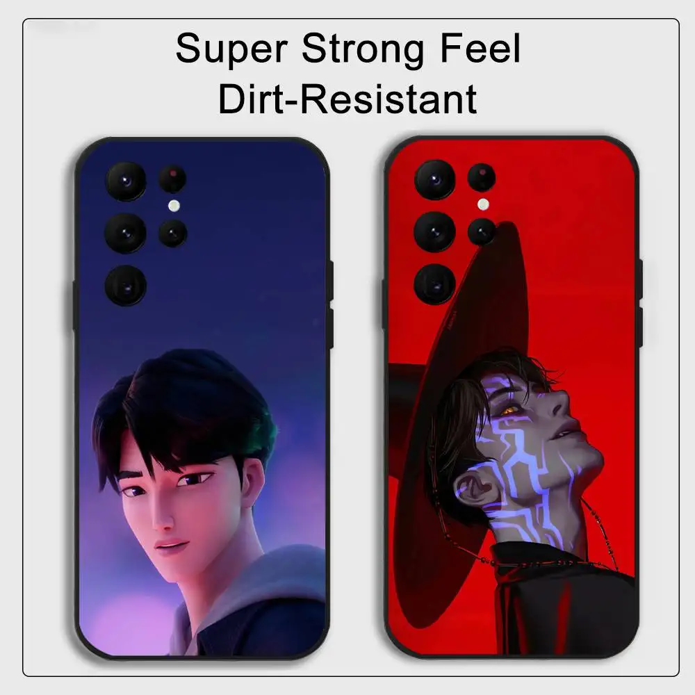 KPop Demon Hunters Phone Case For Samsung S Series s21 s22 s23 s24 s25 FE Plus Classic versatile black soft shell