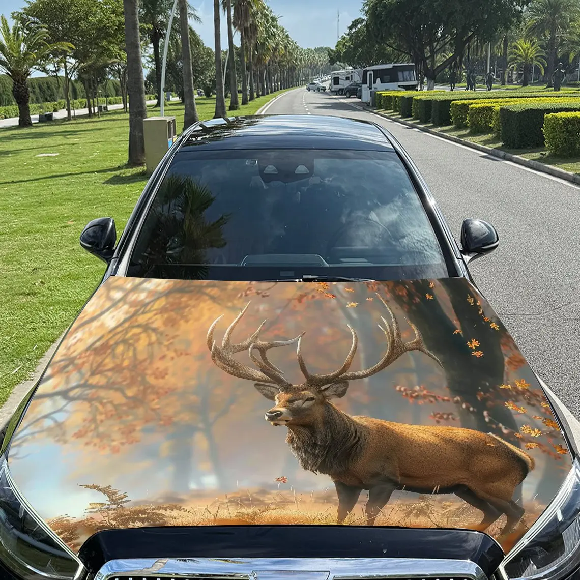 

Наклейки на капот автомобиля с рисунком оленя, наклейки для украшения автомобиля, наклейки для внедорожников и грузовиков, автозапчасти, высококачественные подарки для любителей автомобилей
