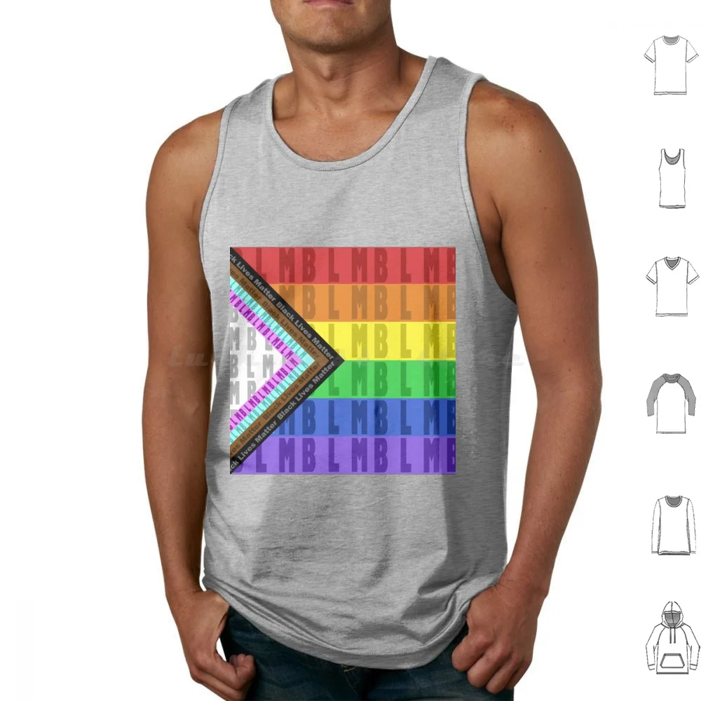 

Black Lives Matter Pride Майки Жилет без рукавов Blm Black Lives Matter Rainbow Queer Trans Pride Pride Прапор