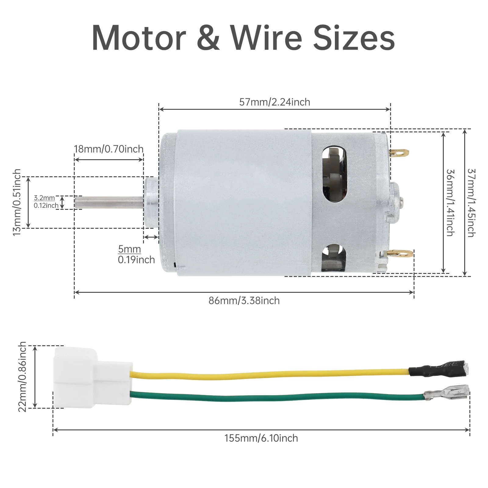 RS550 12V-24V Children's Electric Car DC Motor High Speed Drive Motor Kid's Ride on Car Engine Upgrade with 8 - 19Teeth Gears