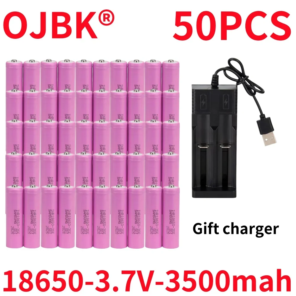 100% New Original For 18650 3500mAh 20A discharge INR18650 35E 3500mAh 18650 battery Li-ion 3.7v rechargable Battery