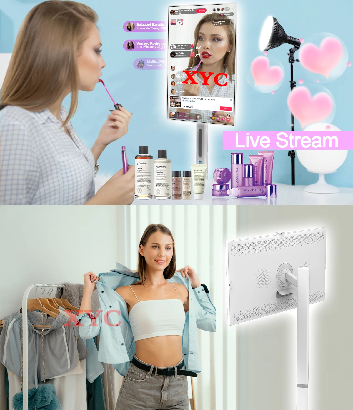 24 32 Inch Moveable Android Smart Screen with Built-in Battery IPS FHD Floor Standing Portable Monitor Wireless Standbyme TV