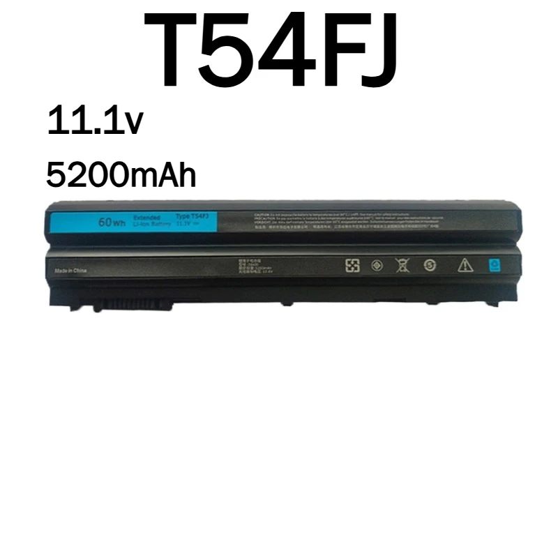 

5200 мАч 60WH T54FJ Аккумулятор для ноутбука Latitude E6430 E6420 E6520 E5430 E5520 Inspiron 4420 4520 5420 5520 7420 7520 Vostro 3460