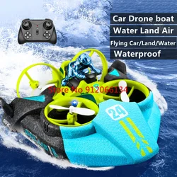 3 In 1 RC Drone Hovercraft Air Flight/Land/Water Driving Quadcopter Aircraft Car Boat telecomando Airplane Boy Kid Gift Toys