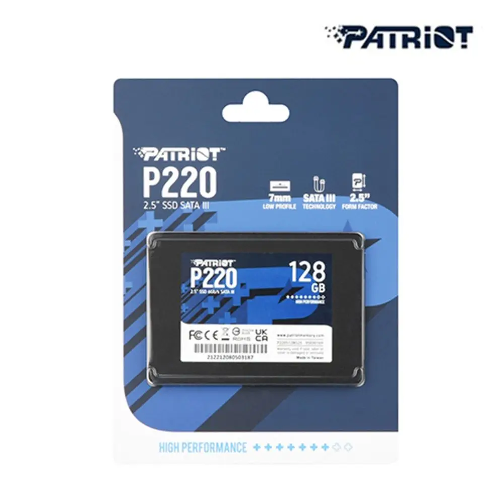 PATRIOT P220 128GB SSD (SATA3 / TLC / 3 years)