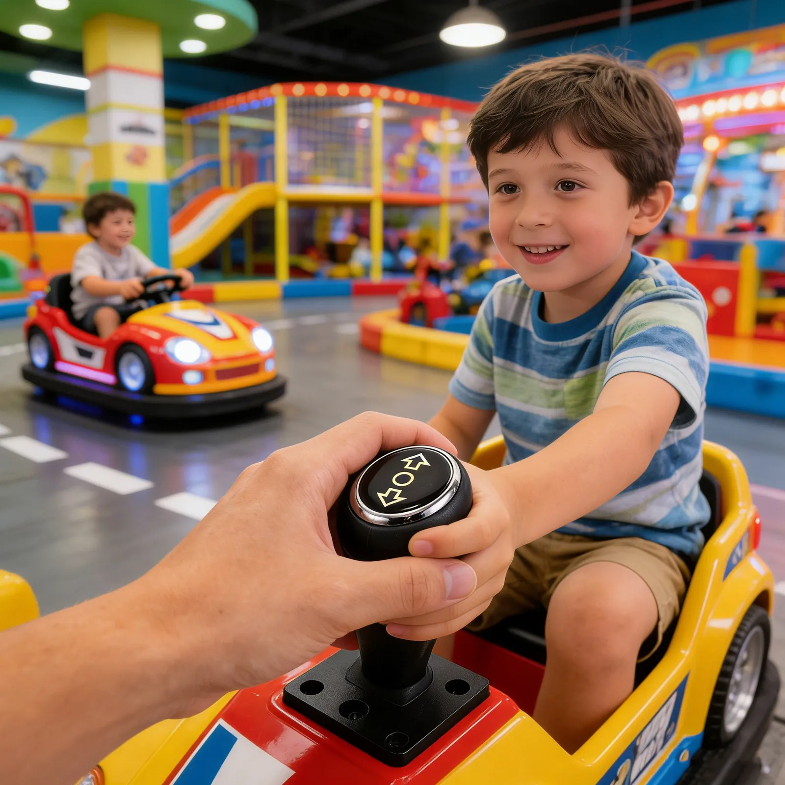 2Pcs Electric Car Rocker Switch - Kids Bumper Car Forward Reverse Control with Ergonomic Handle Gear Shifter for Dashboard