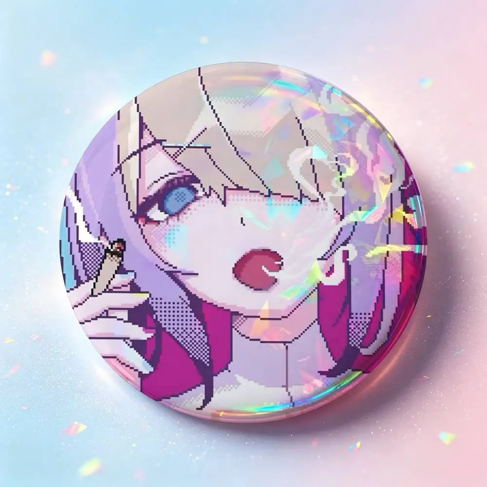 p-pastel ame icon HD Print Badges Pretty Round Display Brooches IP merchandise 32mm 58mm 75mm 44mm 25mm
