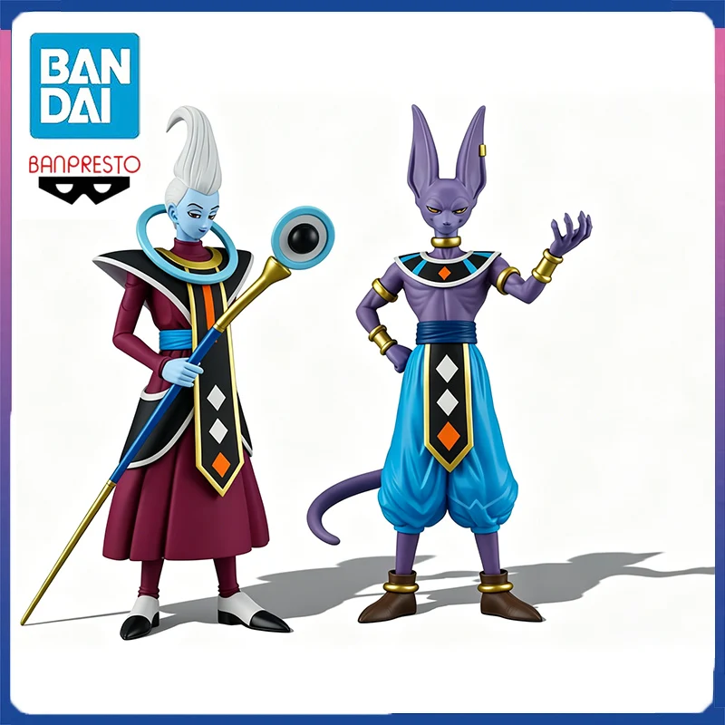BANPRESTO DRAGON BALL SUPER SOLID EDGE WORKS Beerus Uisu PVC 20 y 22CM Figuras de Acción de Anime Coleccionables