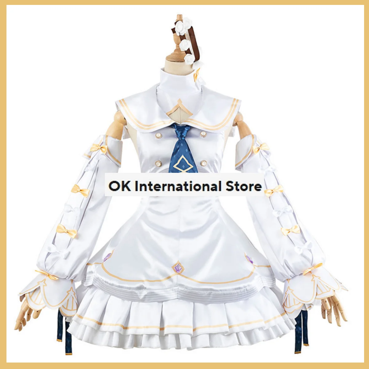 Anime Game Blue Archive Yurizono Seia Cosplay Costume Project MX Wig White Lolita Dress Shoes Woman Sexy Kawaii Carnival Suit