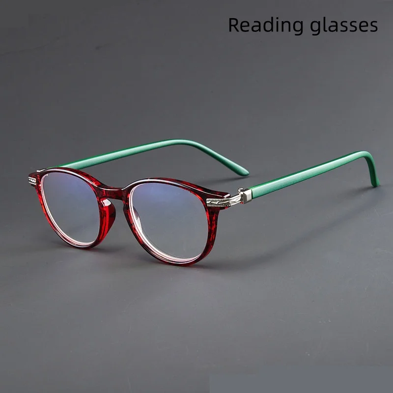 Fashionable and Simple Round Frame Anti-Blue Light Reading Glasses for Middle-Aged and Elderly People