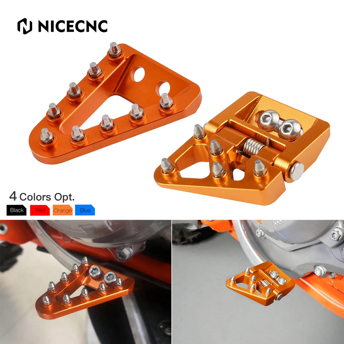 NiceCNC For KTM EXC 300 2017-2023 EXC EXC-F XCW SX SXF XC XCF TPI Six Days 125 250 300 350 450 500 Brake Pedal Lever Tip Plate