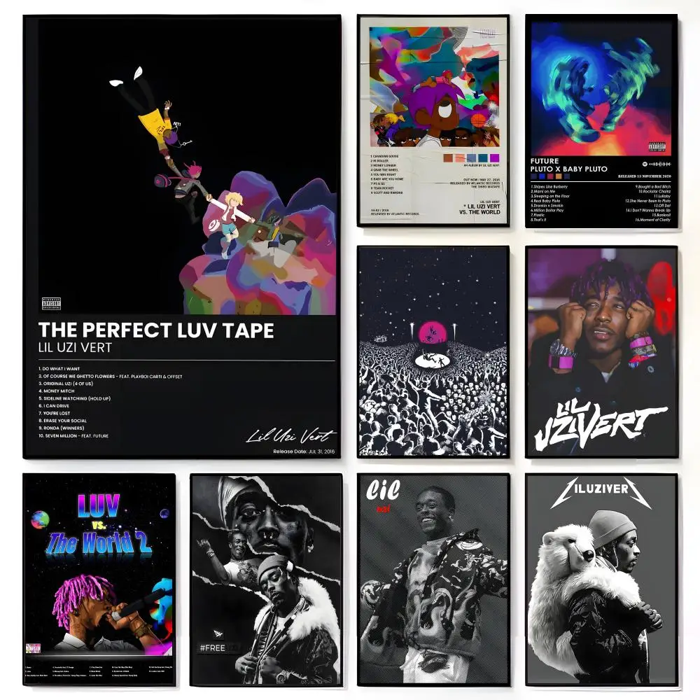 Pop Rap Music Album Cover L-Lil Uzi Vert Poster American Film Mural Home Childrens Room Wall Decor Print