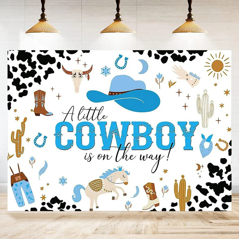 West Cowboy Photography Backdrop Western Rodeo Cow Country Theme Background Party Decoration Banner