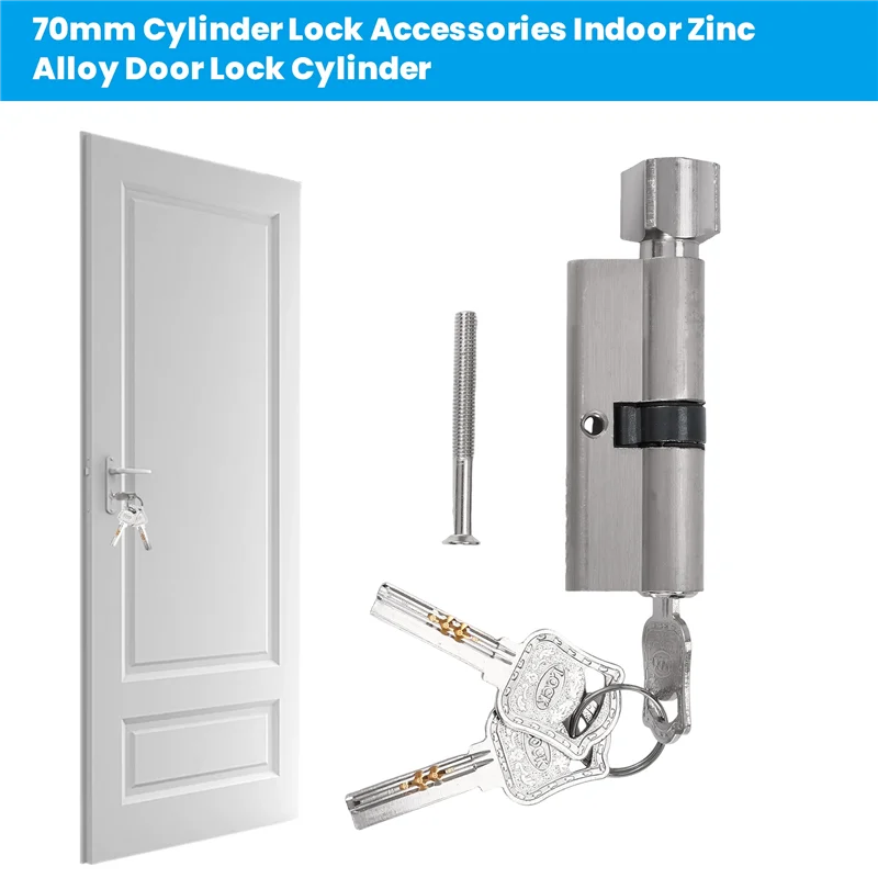 

A76K 70Mm Cylinder Lock Accessories Indoor Zinc Alloy Door Lock Cylinder European Standard