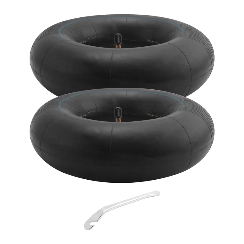 2 قطعة 4.10/3.50-4 بوصة إطار الأنبوب الداخلي لشاحنة اليد، عربة اليد، جزازة العشب، أنبوب بديل 4.10-4 مع المخل