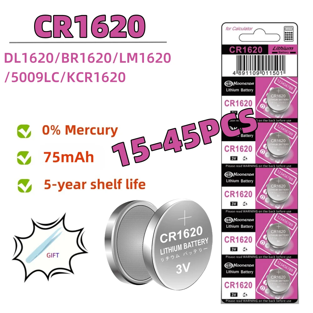 15-45PCS CR1620 3V …