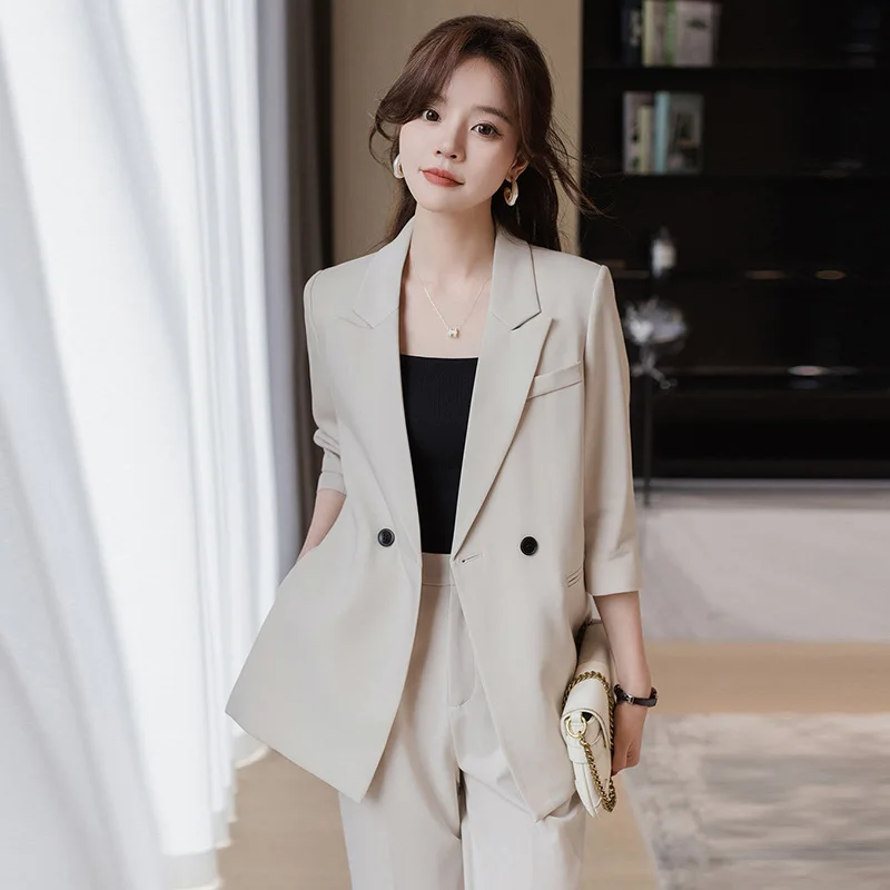 

Casual Women's Blazer for Spring and Summer2025New high-end professional attire with a goddess-like charm, formal suit