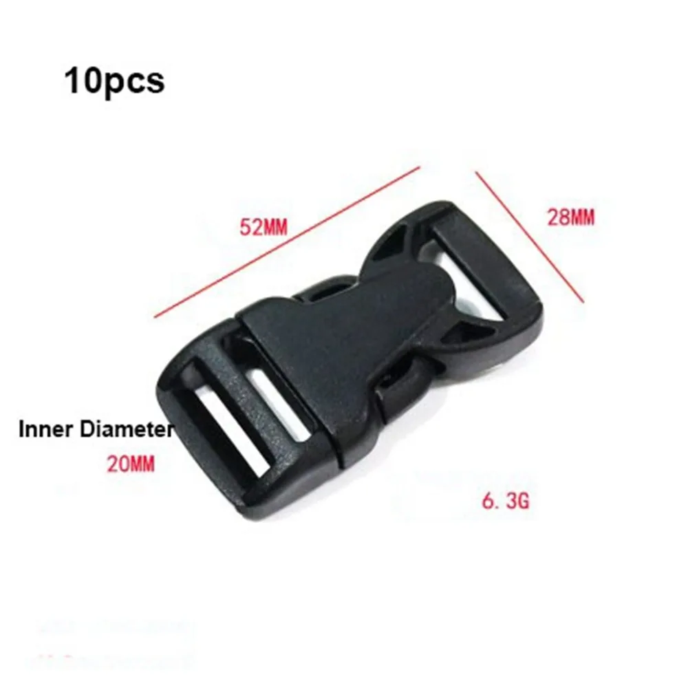 

10pcs POM Plastic Hardware Waist Bag Adjustment Buckle Dual Black Side Release Buckle 7 Styles Outdoor Backpack Belt Bag Parts