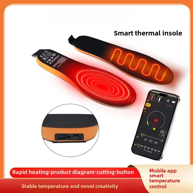 Heating Insoles Can Be Charged for Walking, Outdoor Warm Feet in Winter,  Three-speed Wireless Temperature Control