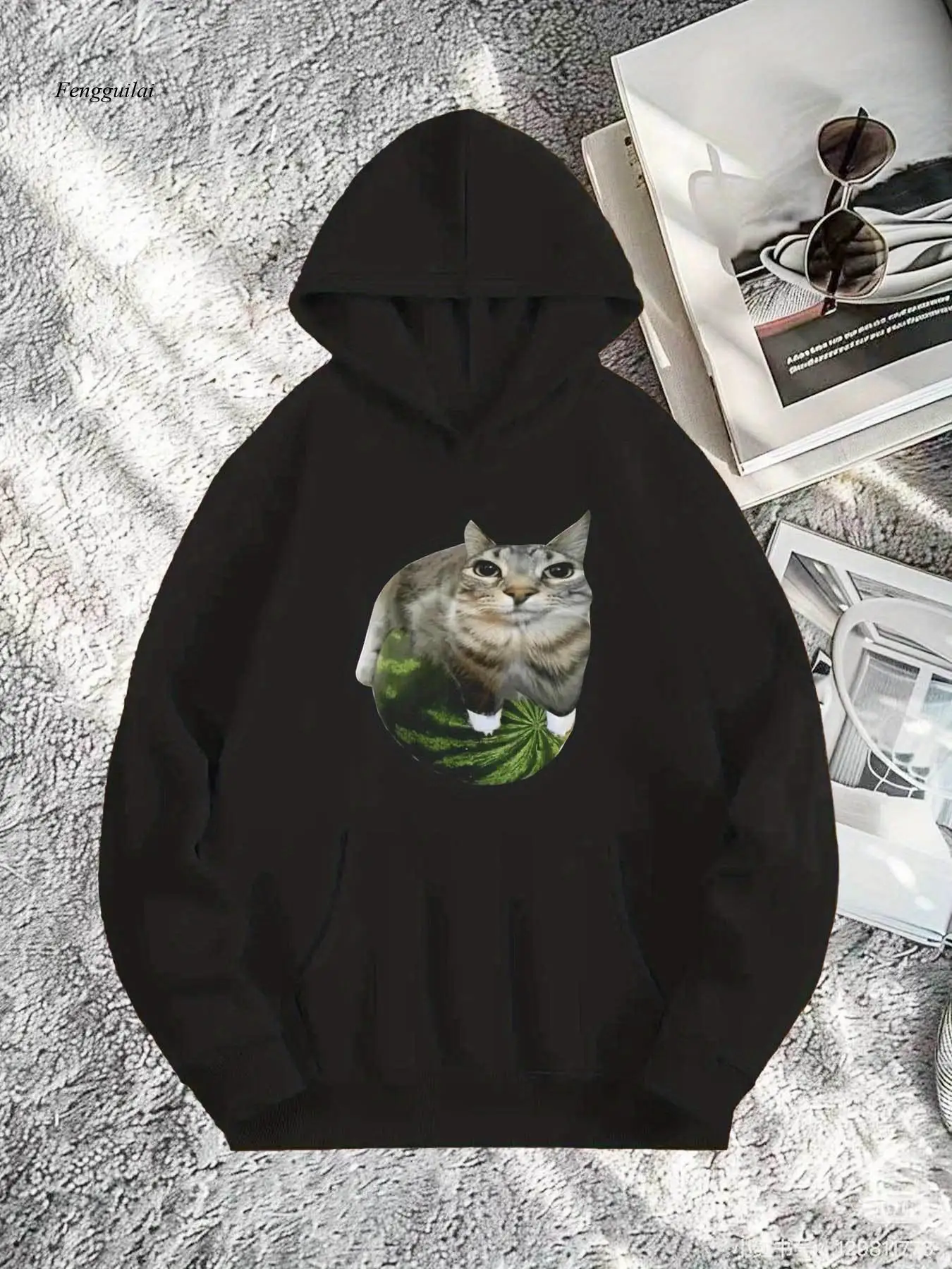 

Жирный национальный флаг с эмблемой лавровых листьев | Мягкий и повседневный осенний топ, осенняя и зимняя одежда